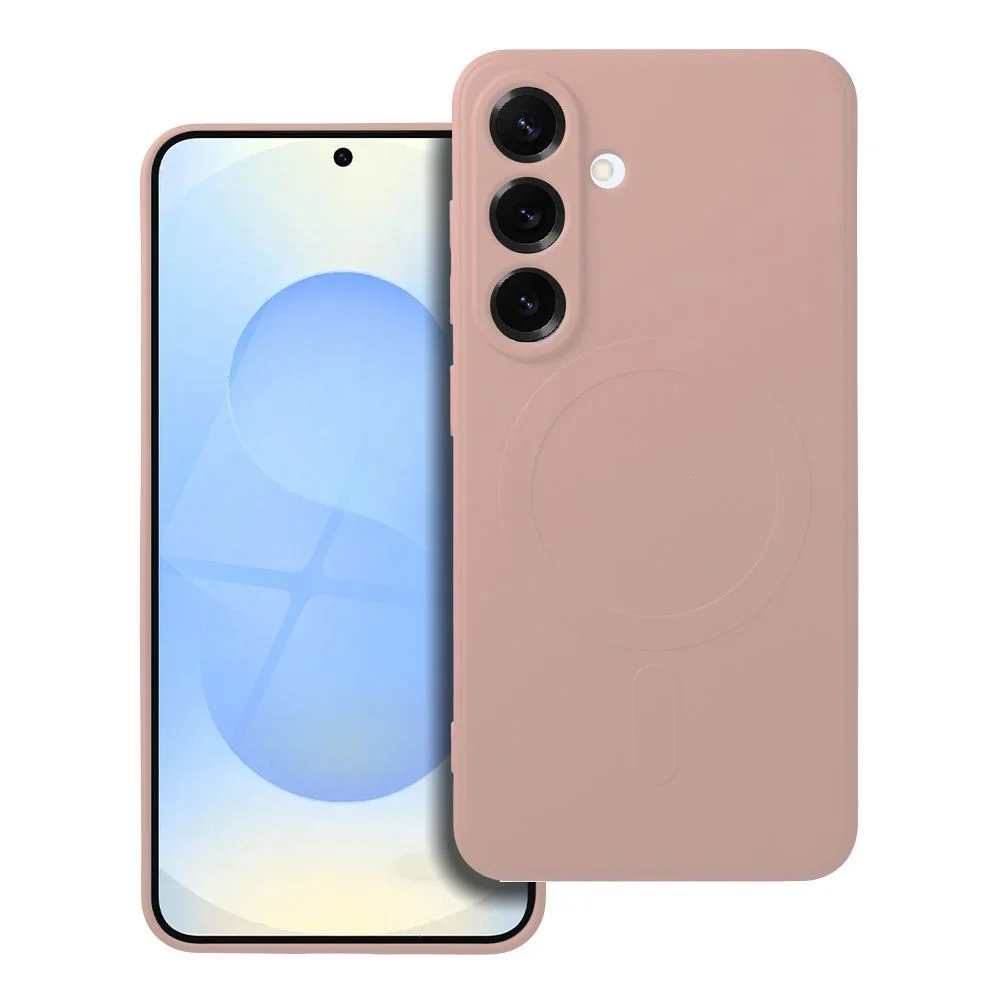 Φωτογραφία προϊόντος: . SILICONE MAG COVER case compatible with MagSafe for SAMSUNG S25 Edge pink