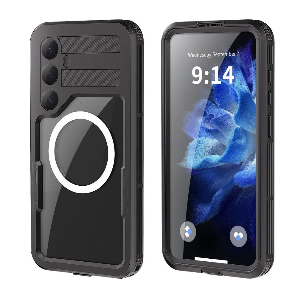 Φωτογραφία προϊόντος: . Waterproof case SHELLBOX MARS with metal ring for SAMSUNG S25 Plus black