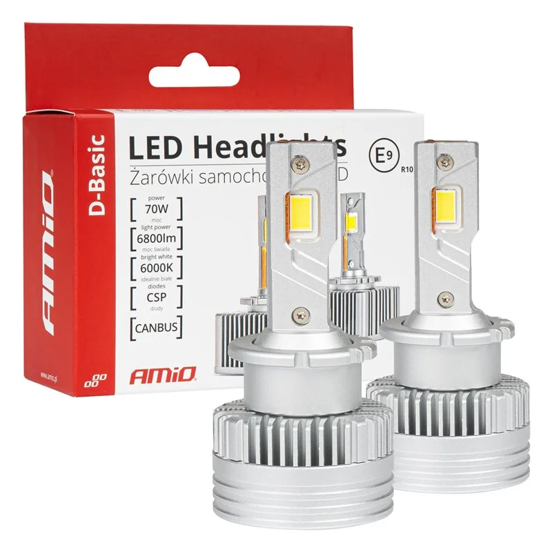 Φωτογραφία προϊόντος: ΛΑΜΠΕΣ LED D4S/D4R 12V 6.000K 6800lm CAN-BUS D-BASIC SERIES AMIO - 2 Τεμ.