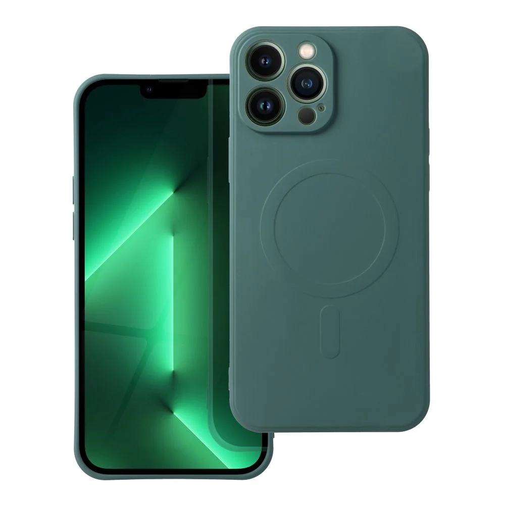 Φωτογραφία προϊόντος: . SILICONE MAG COVER case compatible with MagSafe for SAMSUNG S25 Edge dark green