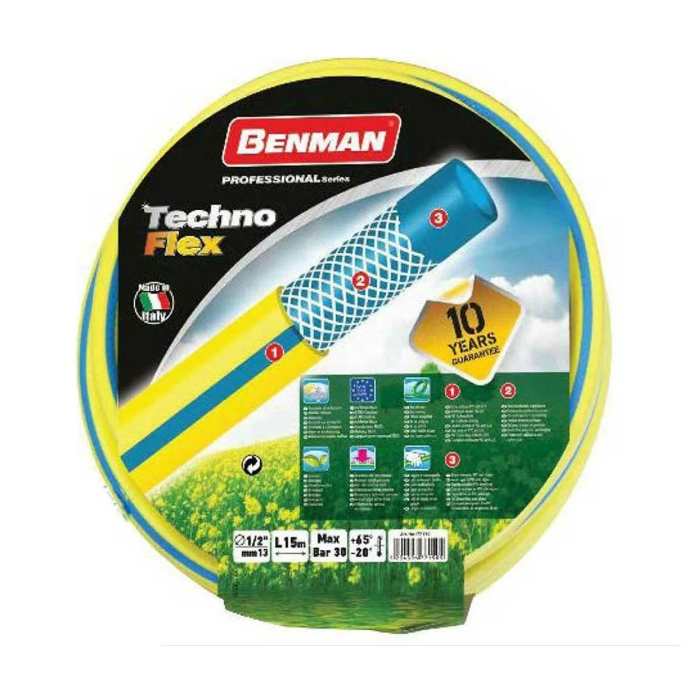 Φωτογραφία προϊόντος: Benman TechnoFlex Λάστιχο Ποτίσματος 1/2 inch x 25m – 77151