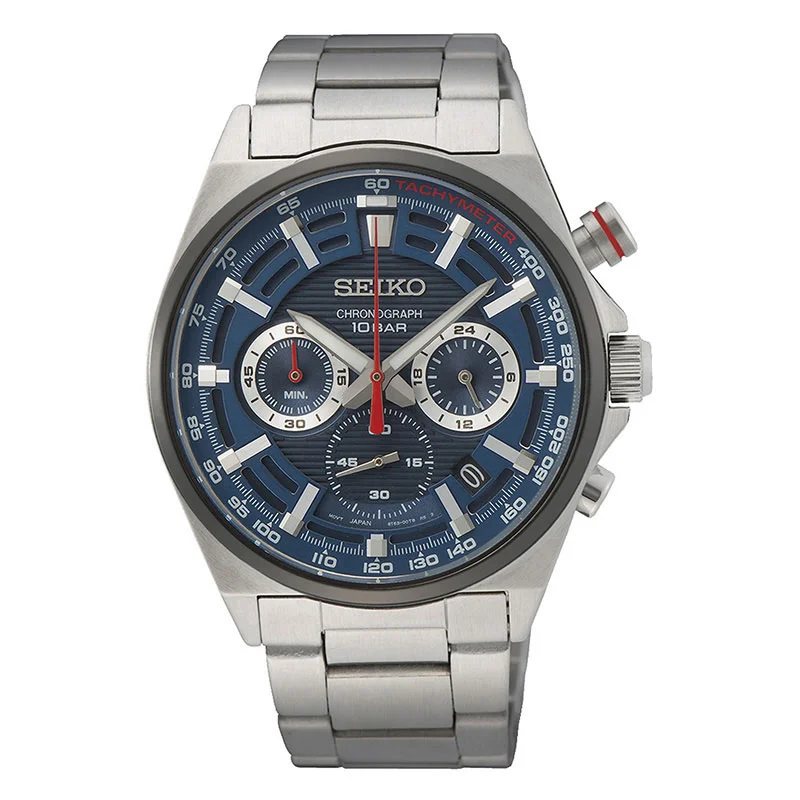 Φωτογραφία προϊόντος: Ρολόι Seiko Racing Sports SSB407P1 με μπρασελέ από Ανοξείδωτο Ατσάλι