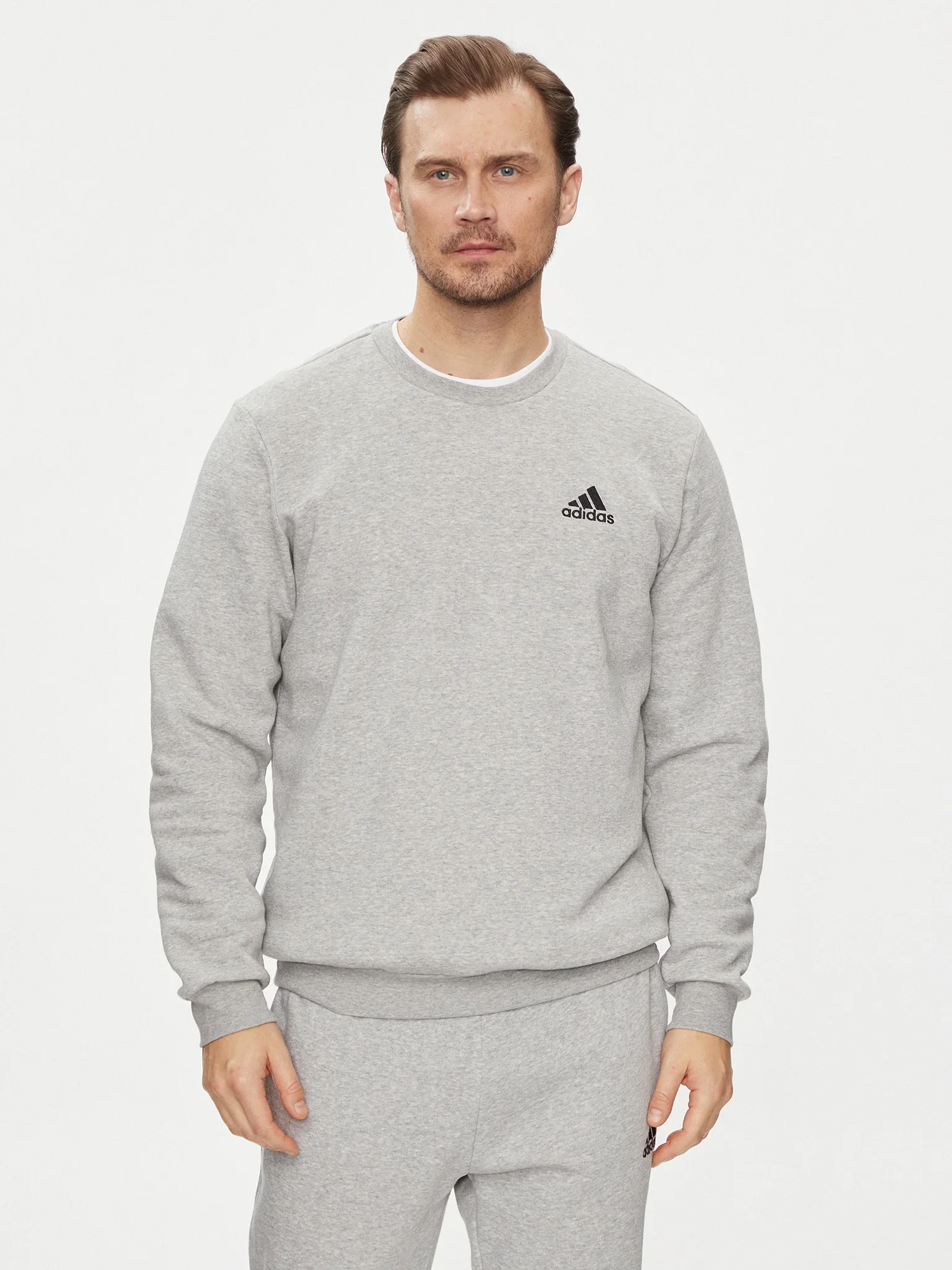 Φωτογραφία προϊόντος: adidas Performance Essentials Fleece Γκρί - Ανδρική Μακρυμάνικη Μπλούζα ΓΚΡΙ