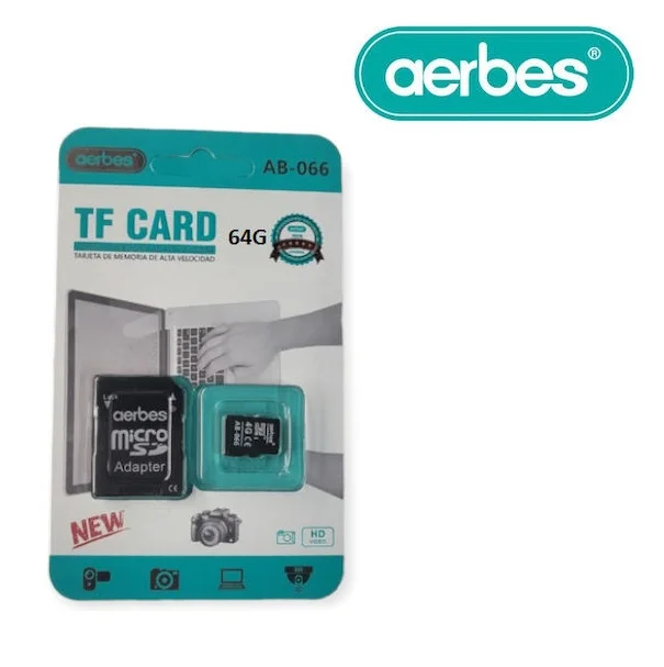 Φωτογραφία προϊόντος: OEM Aerbes AB-S066 microSDXC 64GB με αντάπτορα