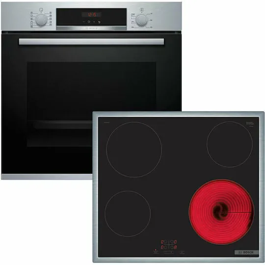 Φωτογραφία προϊόντος: Bosch HBA534ES4 + PKE645BA2E Φούρνος άνω Πάγκου 71lt με Κεραμικές Εστίες