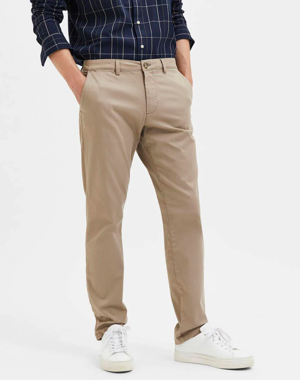 Φωτογραφία προϊόντος: SELECTED 175 NEW MILES FLEX SLIM FIT CHINO PANTS MEN SELECTED ΠΟΥΡΟ (16087663-GREIGE)