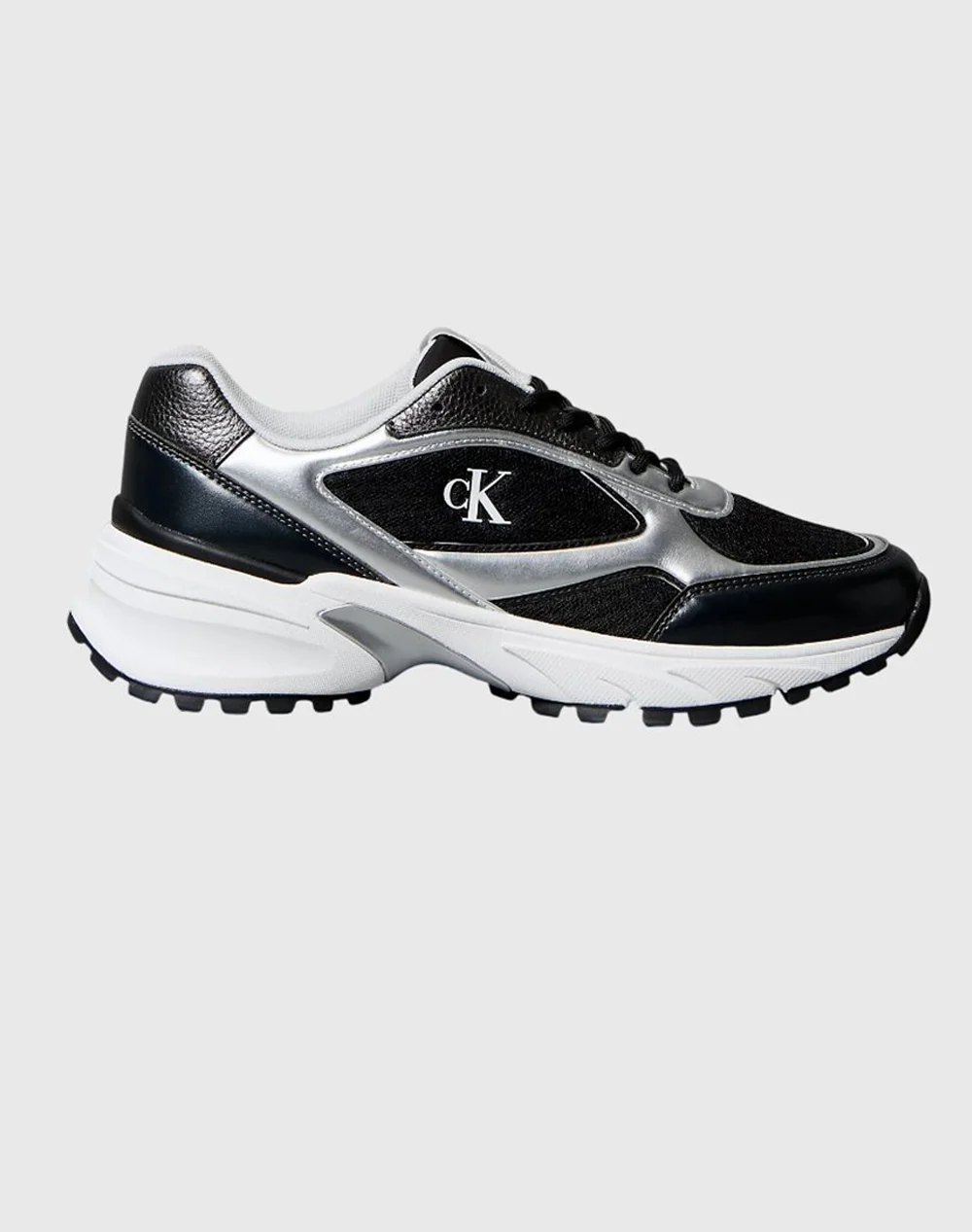 Φωτογραφία προϊόντος: CALVIN KLEIN MESH MIX LACE UP SNEAKERS MEN CALVIN KLEIN ΑΣΗΜΙ- ΜΑΥΡΟ (YM0YM01402-01L)