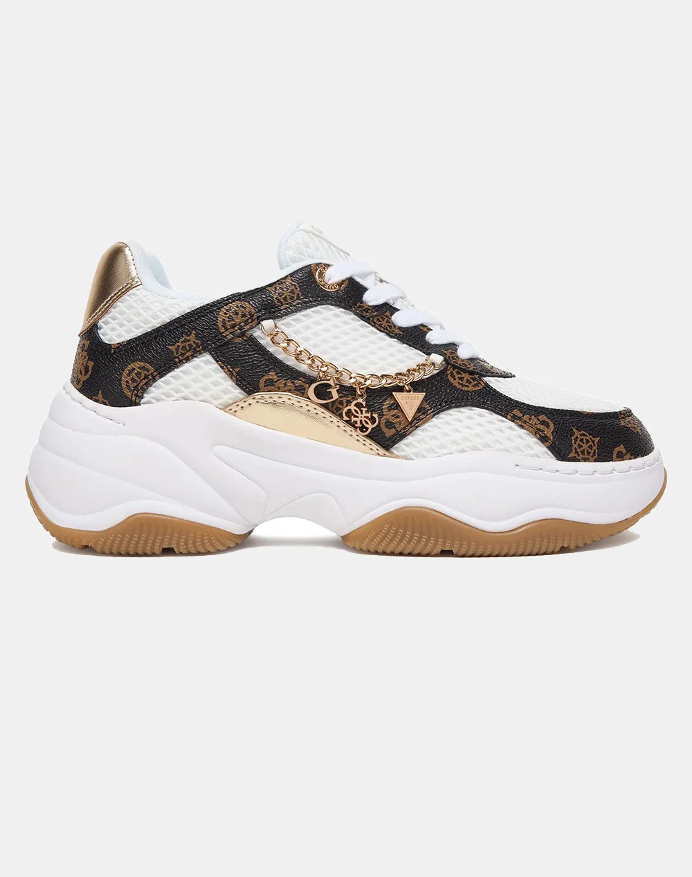 Φωτογραφία προϊόντος: GUESS HARPAA CHUNKY SNEAKERS WOMEN GUESS ΚΑΦΕ- ΛΕΥΚΟ (FLPHARFAL12-WHIBR)