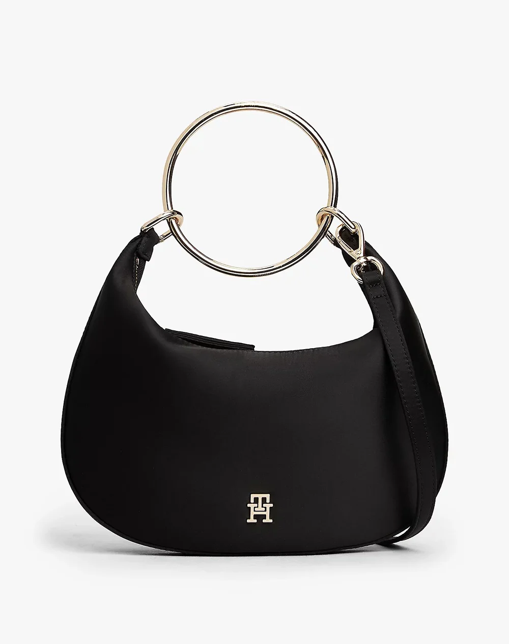 Φωτογραφία προϊόντος: TOMMY HILFIGER BRIGHT BRACELET HOBO BAG WOMEN TOMMY HILFIGER ΜΑΥΡΟ (AW0AW18236-BDS)