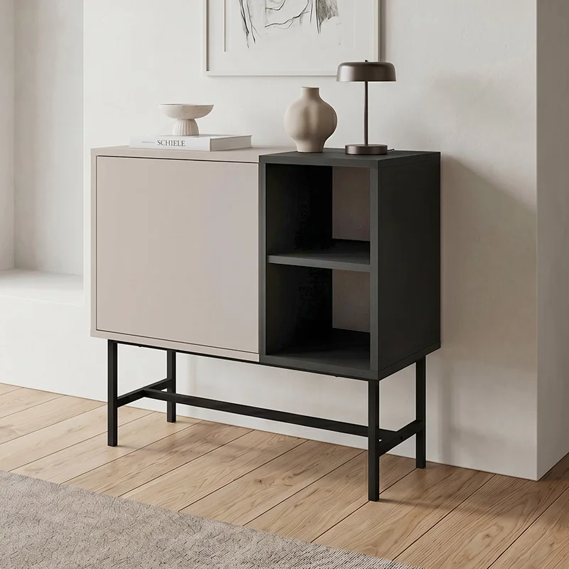 Φωτογραφία προϊόντος: Μπουφές Mona Megapap χρώμα sandstone - black wood 81x40x80εκ.
