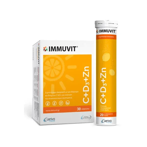 Φωτογραφία προϊόντος: Leriva Immuvit C+D3+Zn 30 κάψουλες