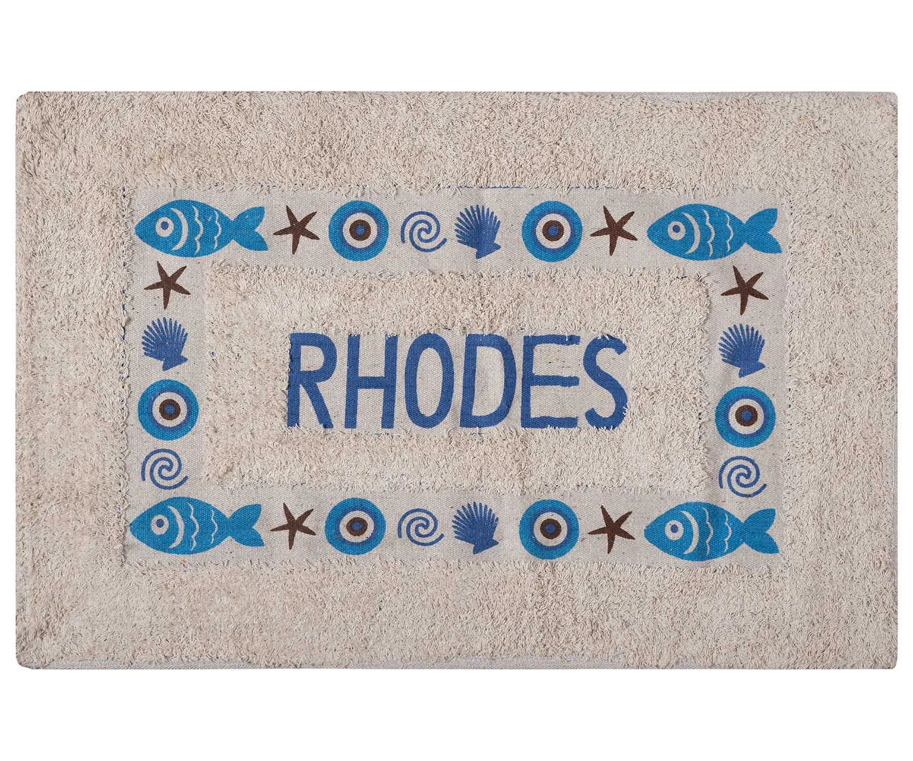 Φωτογραφία προϊόντος: Πατάκι μάτι RHODES (50cm x 80cm) μπλέ