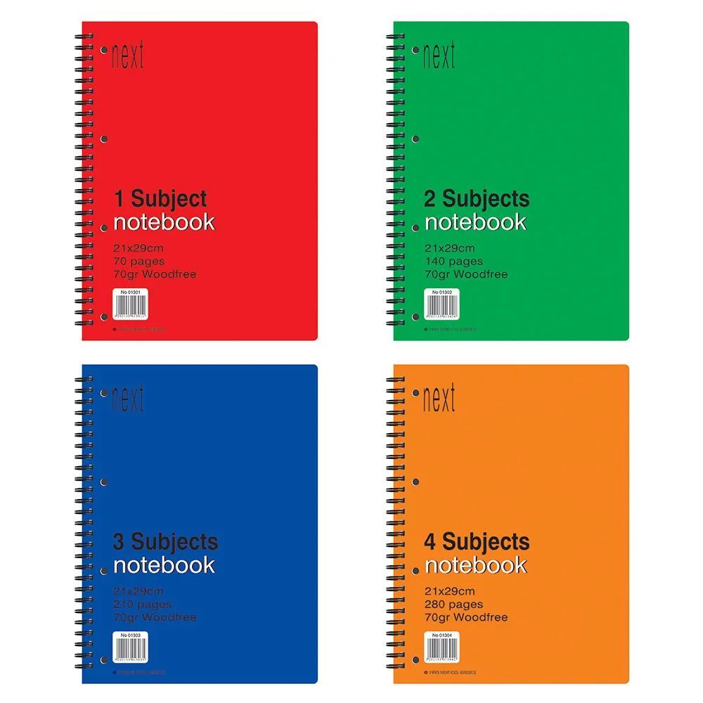 Φωτογραφία προϊόντος: Next notebook τετρ. σπιράλ 14x21εκ. 3θεμ. 300σελ.