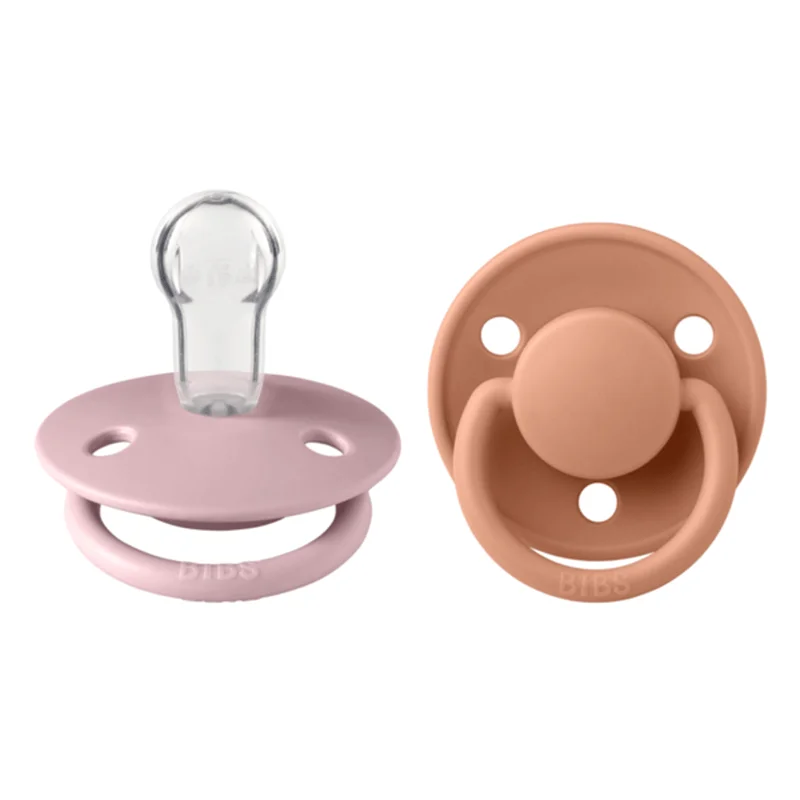 Φωτογραφία προϊόντος: BIBS ΣΕΤ ΠΙΠΙΛΕΣ 2ΤΜΧ – DE LUX – PINK PLUM/PEACH– ΣΤΡΟΓΓΥΛΗ/ΣΙΛΙΚΟΝΗ ONESIZE