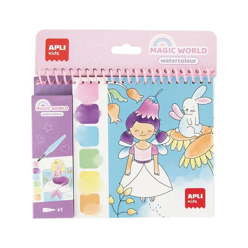 Φωτογραφία προϊόντος: APLI COLOR BOOK WATERCOLOR MAGIC WORLD 20H