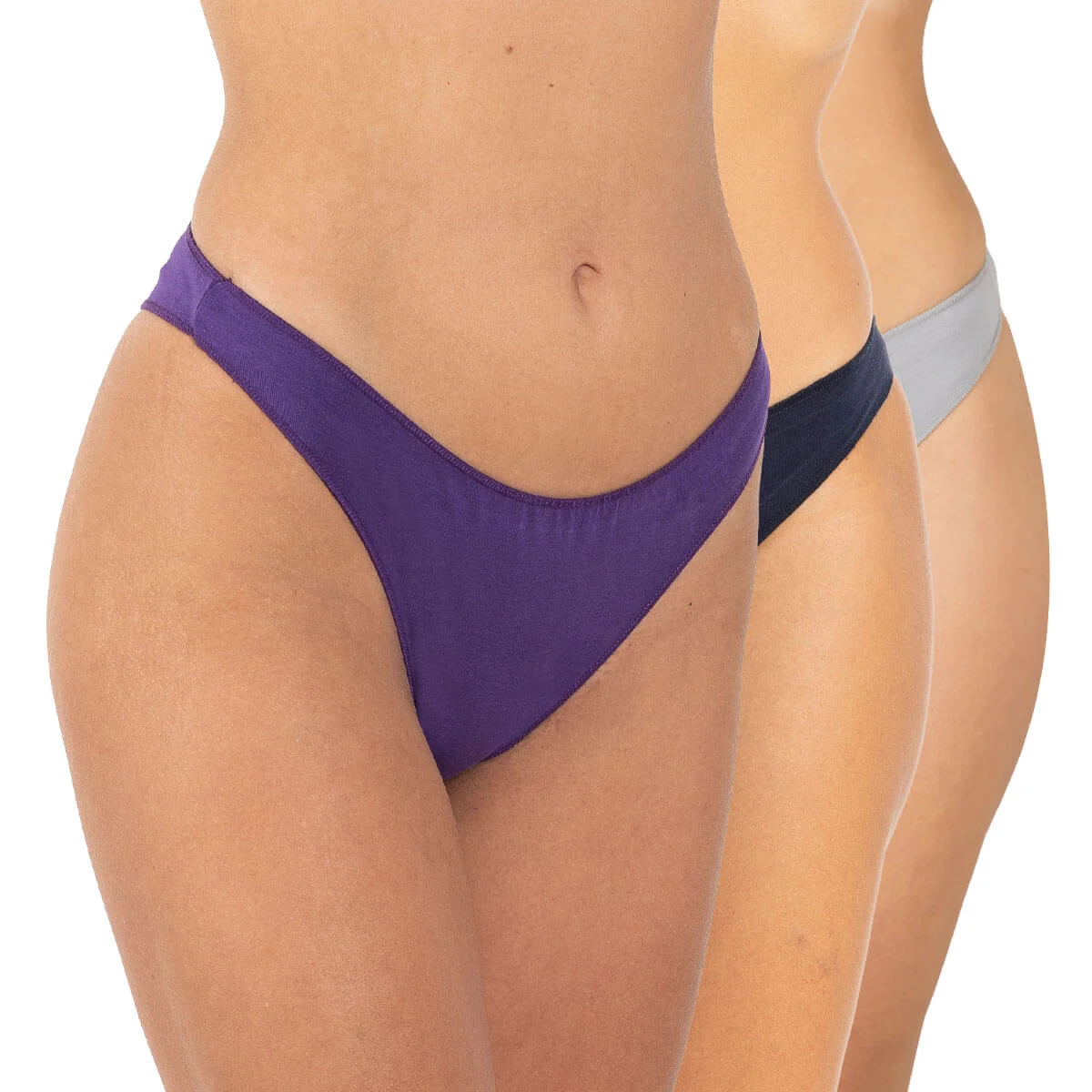 Φωτογραφία προϊόντος: AA UNDERWEAR A.A UNDERWEAR Brazil 3 τμχ Cotton -Modal Σκούρο Μοβ, Σκούρο Μπλε, Γκρι