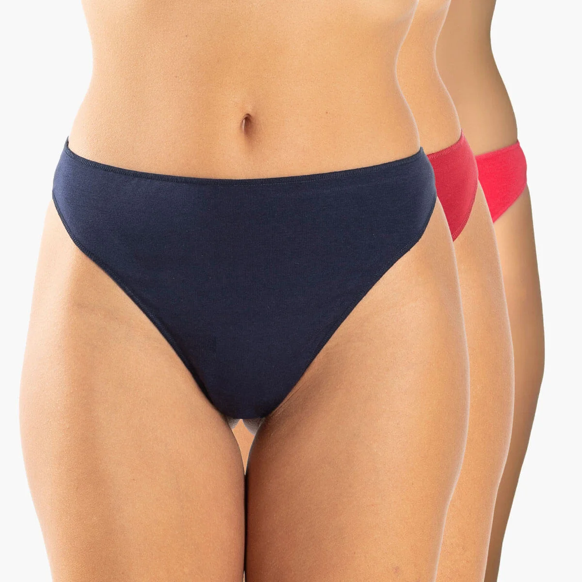 Φωτογραφία προϊόντος: AA UNDERWEAR A.A UNDERWEAR String Plus Ψηλό 3 τεμάχια Cotton - Modal Σκούρο Μπλε, Μπορντό, Κοραλί