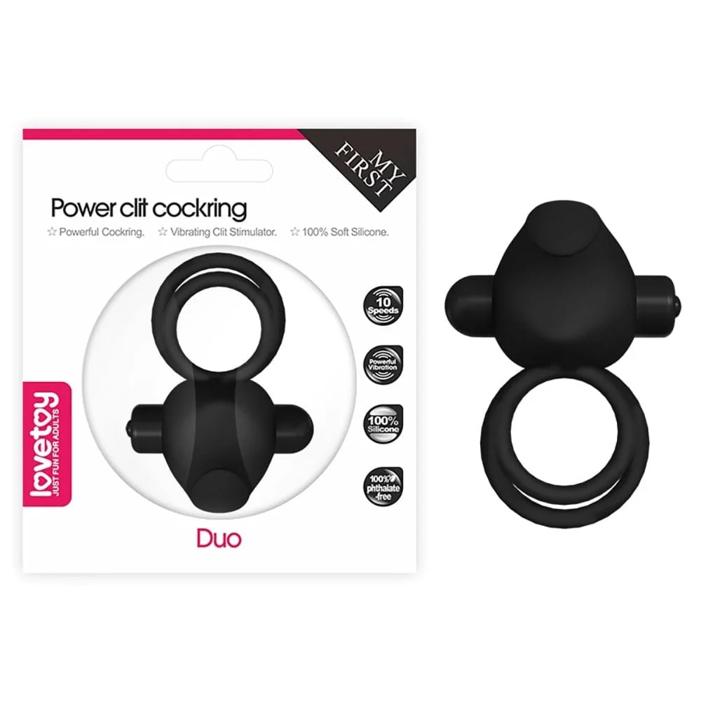 Φωτογραφία προϊόντος: Power Clit Duo Silicone Cockring Black