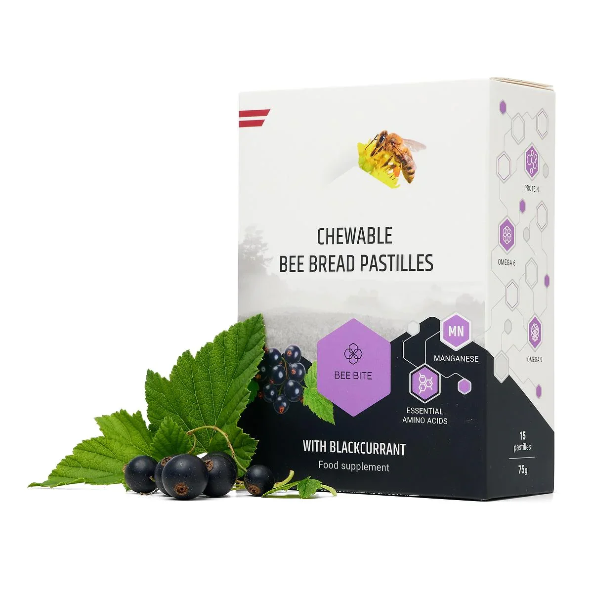 Φωτογραφία προϊόντος: Bee bread pastilles με Blackcurrant 75g