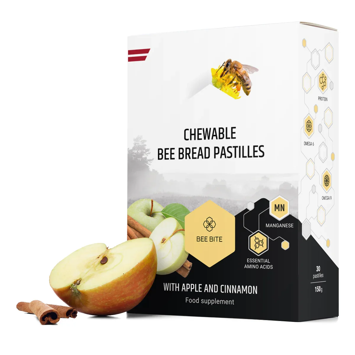Φωτογραφία προϊόντος: Bee Bread Pastilles με Μήλο + Κανέλα 75g