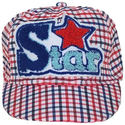 Φωτογραφία προϊόντος: OEM Καπέλο Τζόκεϋ Baby Stars Κωδ.122348 Καρώ 4 χρώματα Κόκκινο