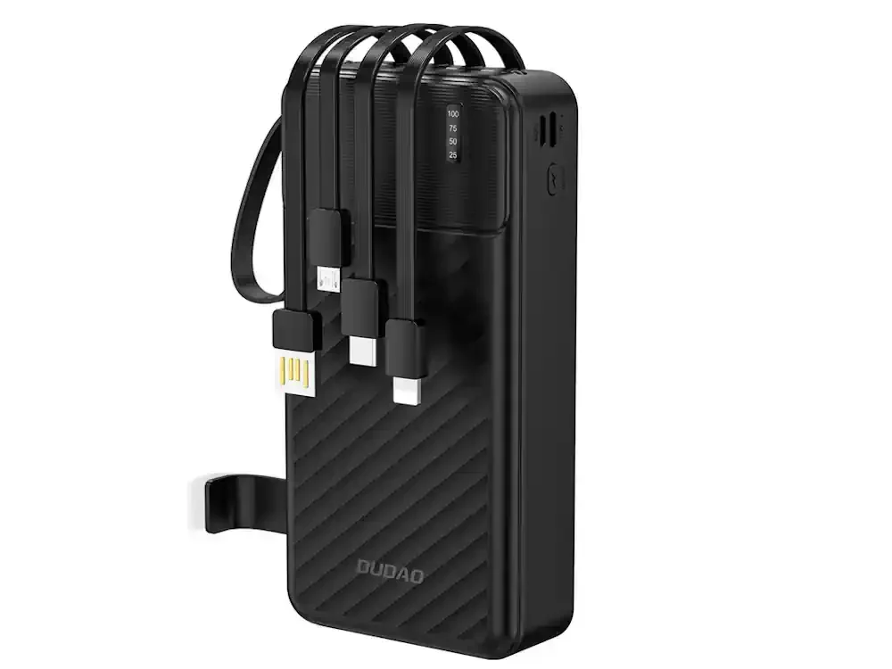 Φωτογραφία προϊόντος: Powerbank Dudao K11 Pro 20000mAh With Built-in Cables Μαύρο