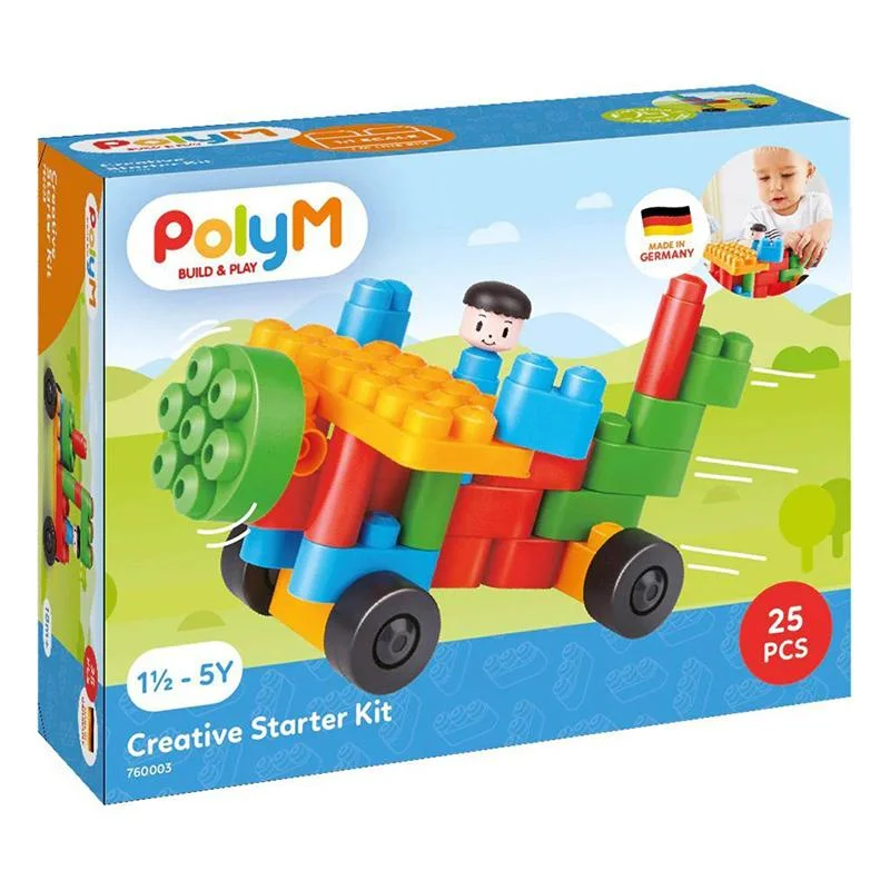 Φωτογραφία προϊόντος: Hape PolyM Σετ Κατασκευών Starter Kit 25Τμχ (760003)
