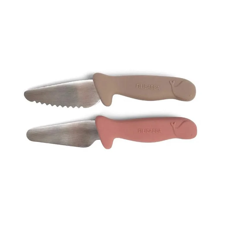 Φωτογραφία προϊόντος: Filibabba Beginner’s Cutting Knives 2 Pack Warm Grey + Rose