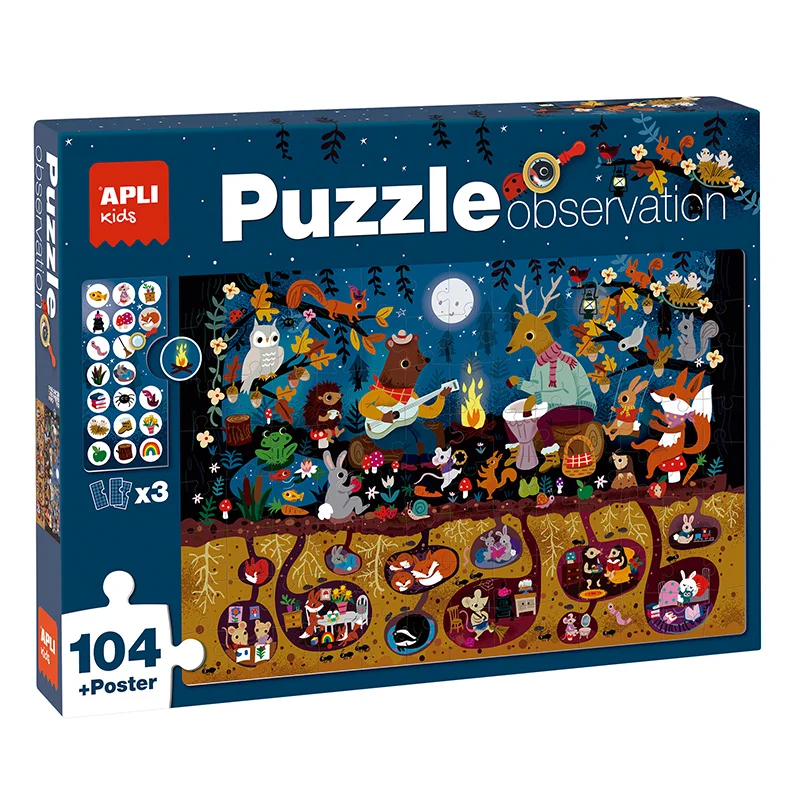 Φωτογραφία προϊόντος: Apli Kids Παιδικό Puzzle Τα Ζωάκια στη Φύση 104pcs για 5+ Ετών Apli Kids