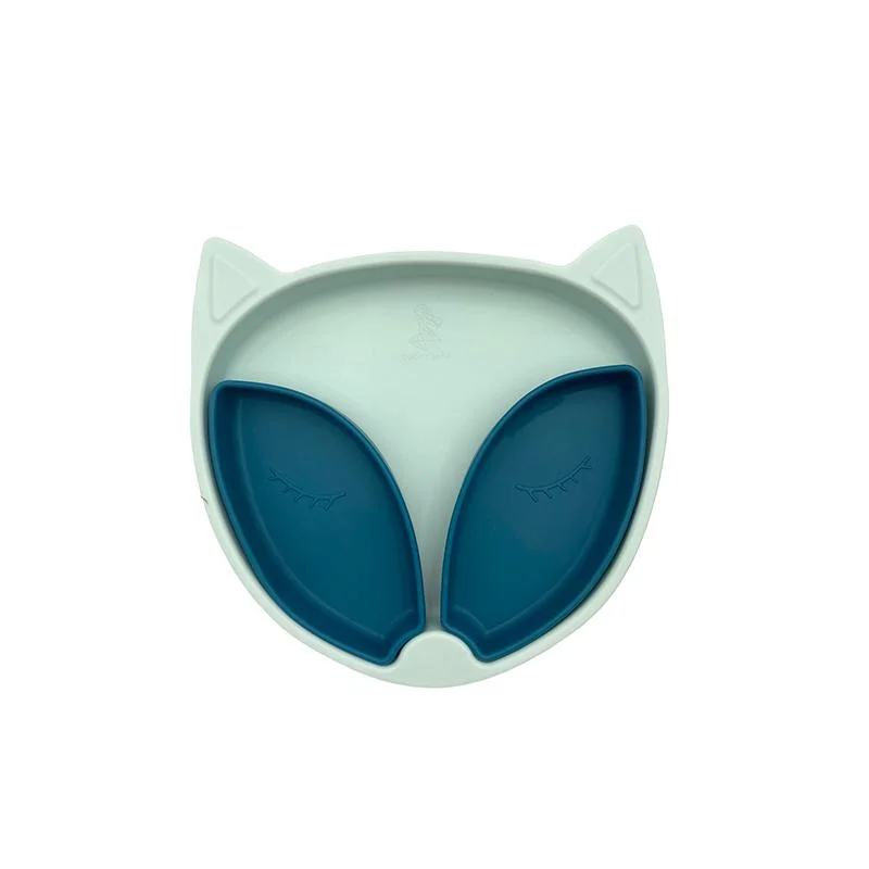 Φωτογραφία προϊόντος: Flynn The Fox Blue Me Up- Πιάτο σιλικόνης με βεντούζα και αποσπώμενα χωρίσματα
