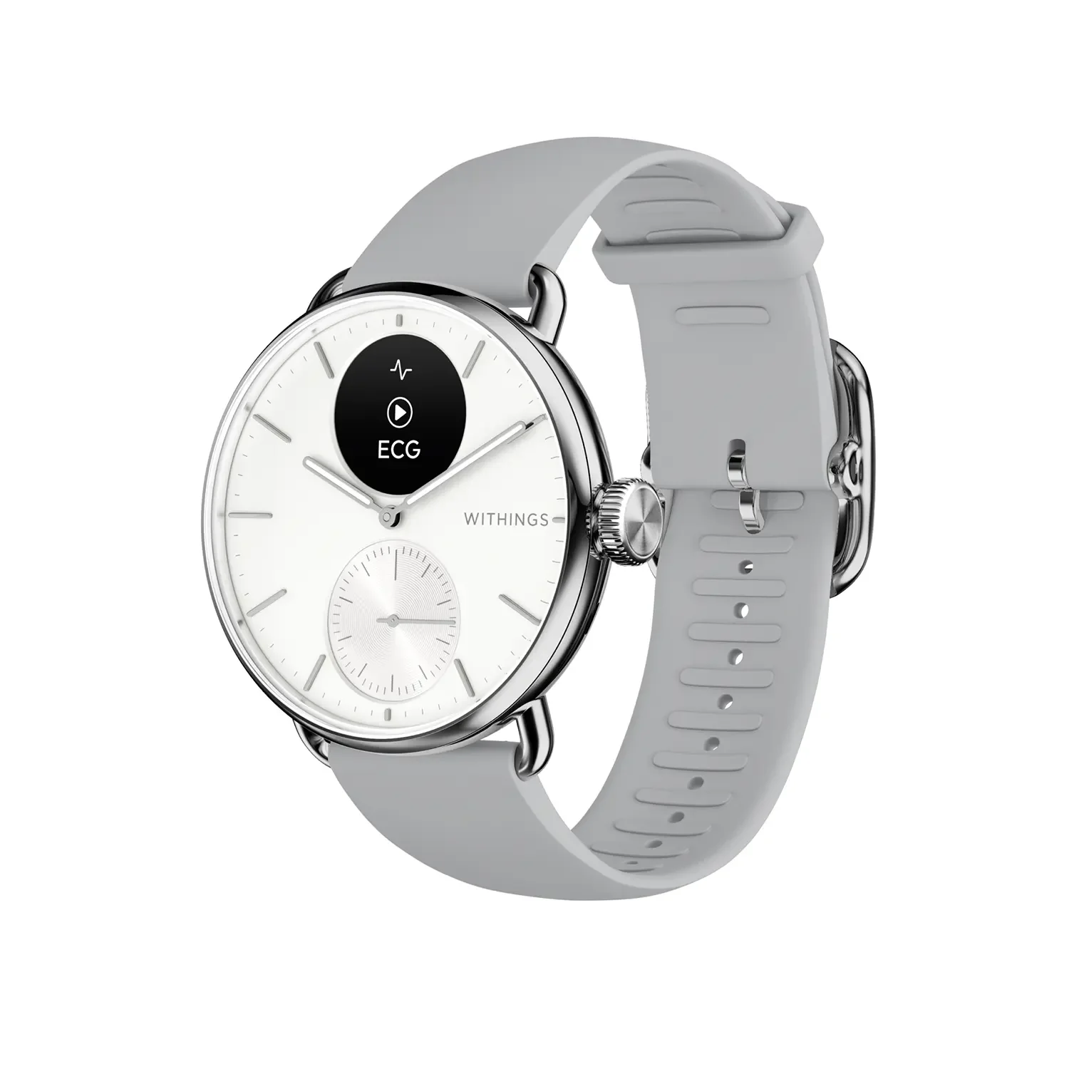 Φωτογραφία προϊόντος: WITHINGS Scanwatch 2 38mm με Ηλεκτροκαρδιογράφημα, Καρδιακό Παλμό + Οξύμετρο White