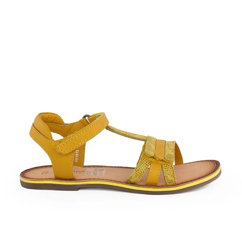 Φωτογραφία προϊόντος: Kickers 700961 30 73 Παιδικό πέδιλο για κορίτσι δερμάτινο ΚΙΤΡΙΝΟ