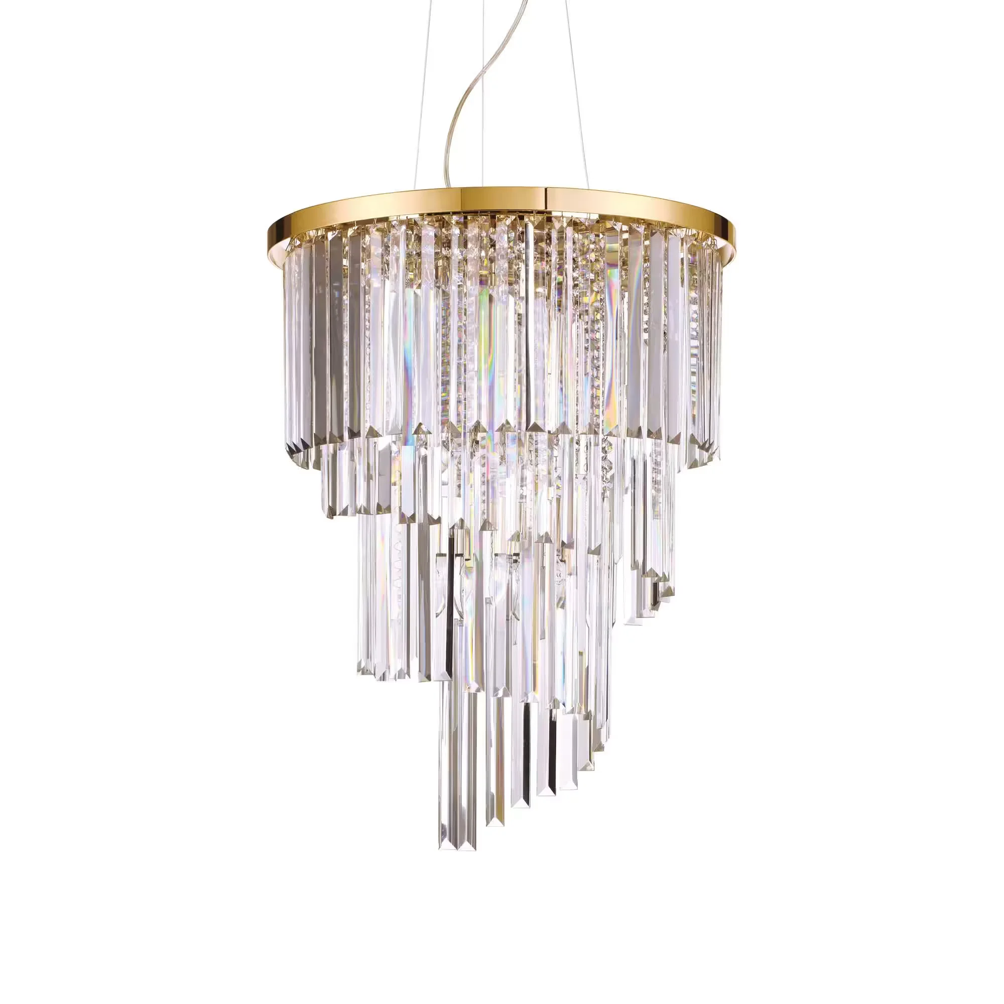 Φωτογραφία προϊόντος: Ideal lux Carlton sp φωτιστικό κρεμαστό κρυστάλλινοι ράβδοι sp12 Χρυσό