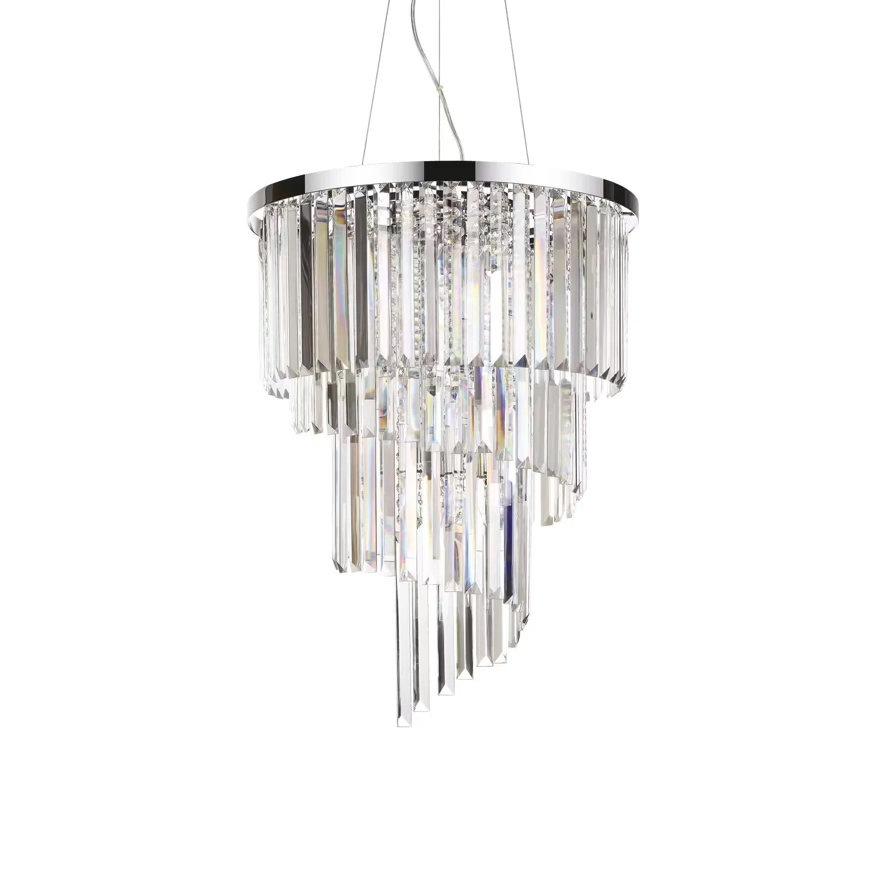 Φωτογραφία προϊόντος: Ideal lux Carlton sp φωτιστικό κρεμαστό κρυστάλλινοι ράβδοι sp12 Χρώμιο