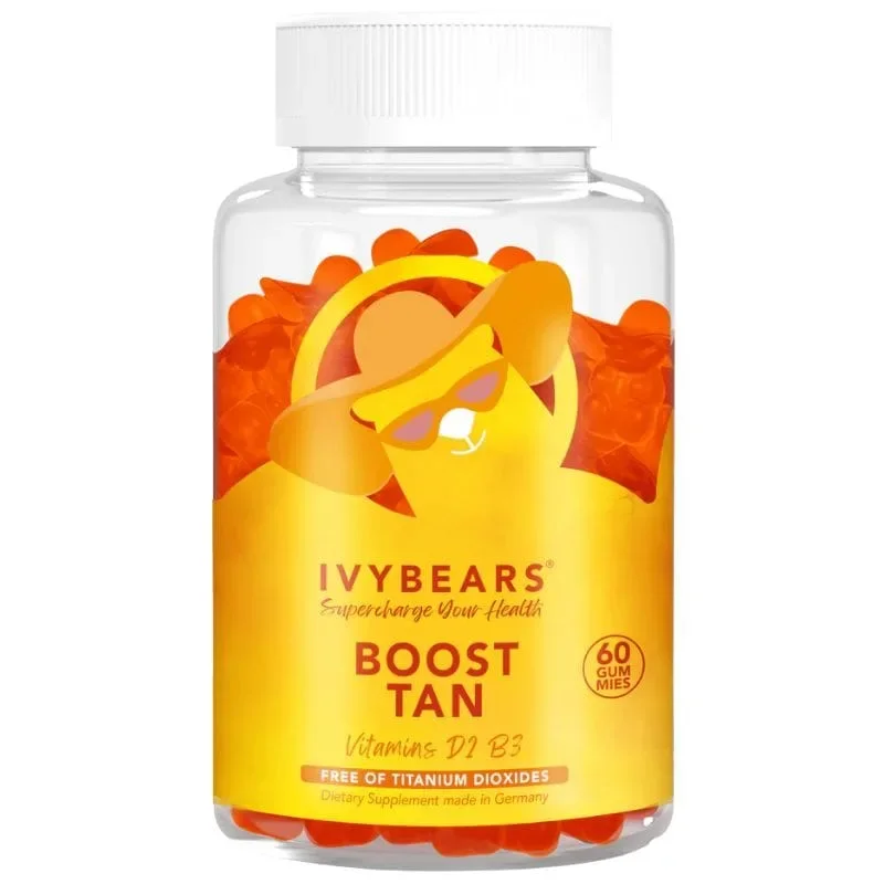 Φωτογραφία προϊόντος: Ivybears Boost Tan Συμπλήρωμα Διατροφής Για Παρατεταμένο Καλοκαιρινό Μαύρισμα 60 Ζελεδάκια Αρκουδάκια