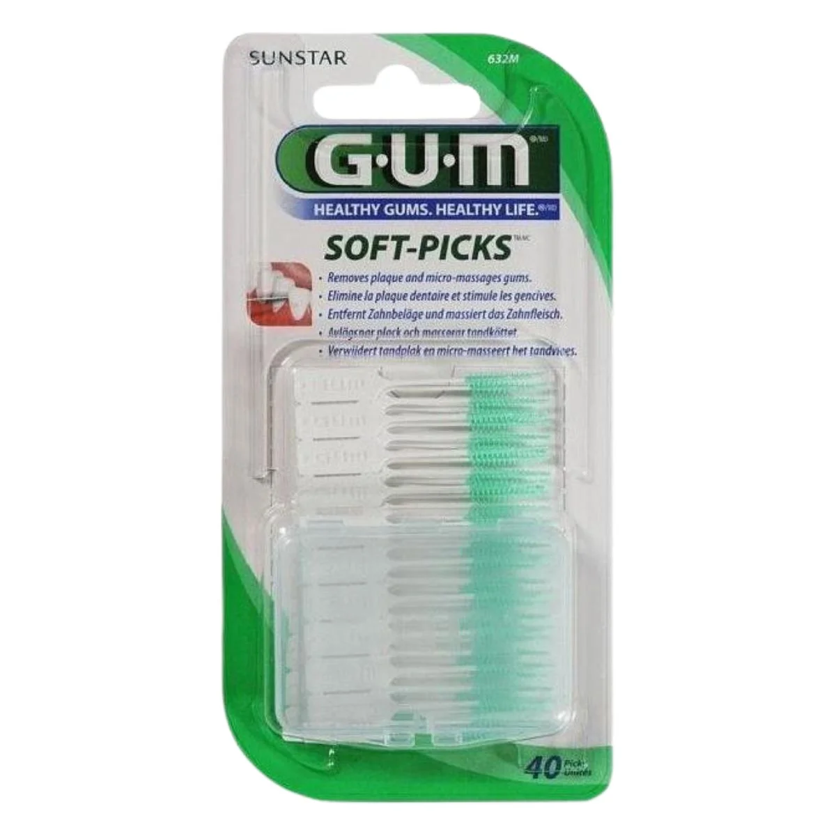 Φωτογραφία προϊόντος: Gum Soft Picks Μεσοδόντιες Οδοντογλυφίδες Extra Large Πράσινες 40τμχ