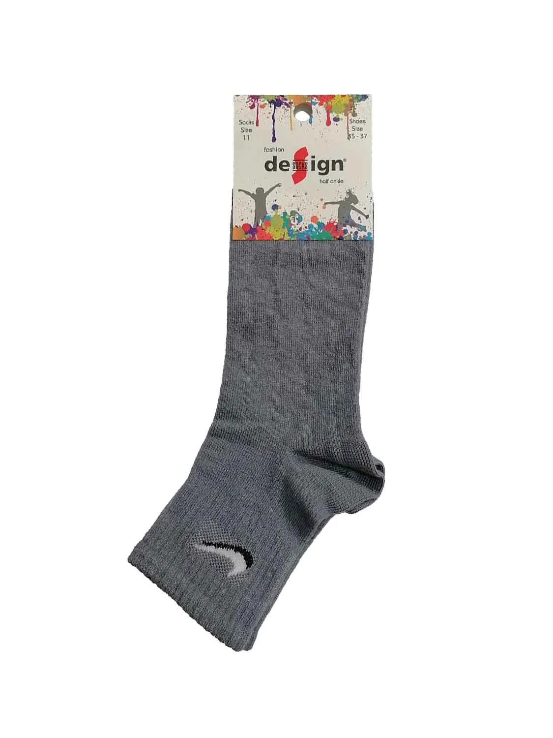 Φωτογραφία προϊόντος: Design Socks ΚΑΛΤΣΑ ΗΜΙΚΟΝΤΗ ΠΑΙΔΙΚΗ ΑΓΟΡΙΩΝ ΚΑΙ ΚΟΡΙΤΣΙΩΝ DE5111-3 - ΓΚΡΙ