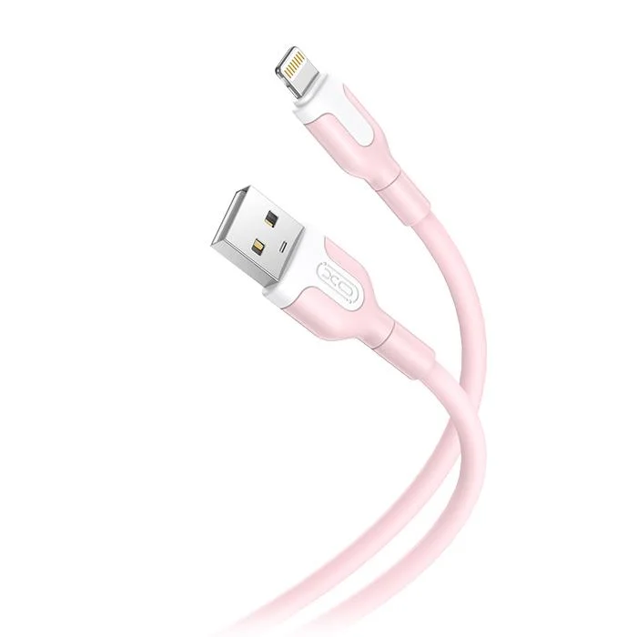 Φωτογραφία προϊόντος: XO Καλώδιο High-Speed USB A αρσ. - Lightning 10.5W, 1.00m σε ροζ χρώμα