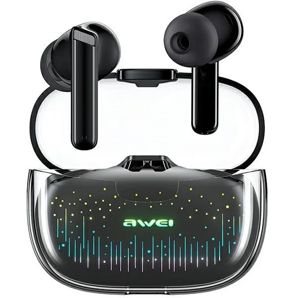 Φωτογραφία προϊόντος: Awei T52 Pro In-ear Bluetooth Handsfree Ακουστικά με Αντοχή στον Ιδρώτα και Θήκη Φόρτισης Μαύρα