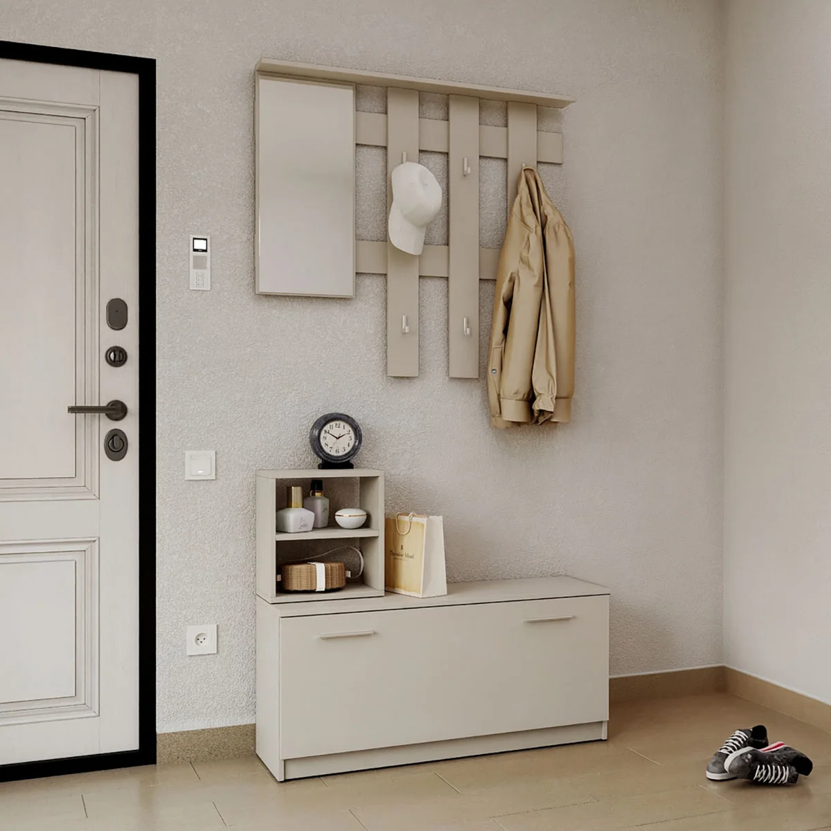 Φωτογραφία προϊόντος: AlphaB2B Σετ Εισόδου Reno-S Cashmere GR-RENOSETS-2 100x32x200cm