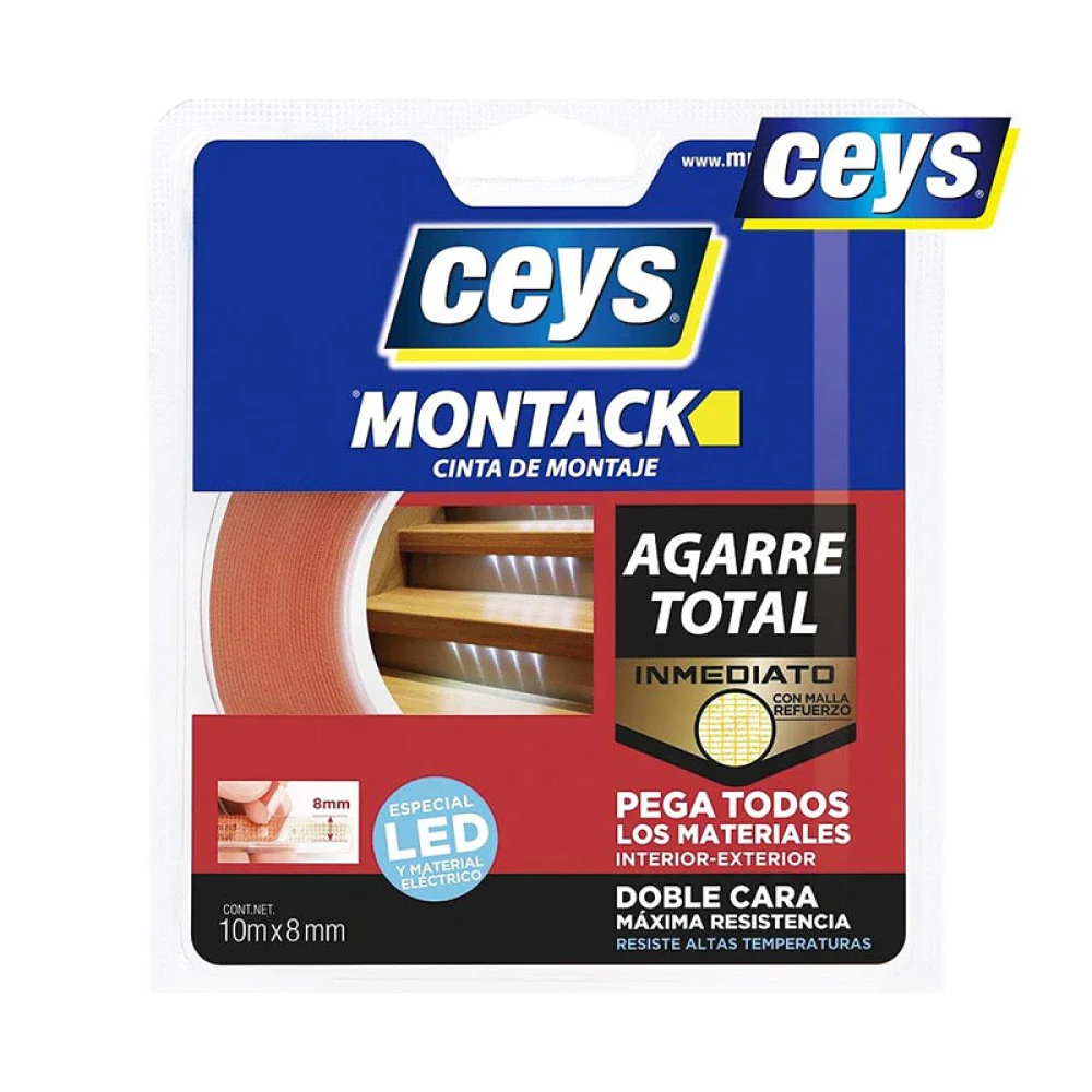 Φωτογραφία προϊόντος: Ceys Montack Total Grip Ταινία Διπλής Όψεως Για Led Ταινία 8mm X 10m - Διάφανες