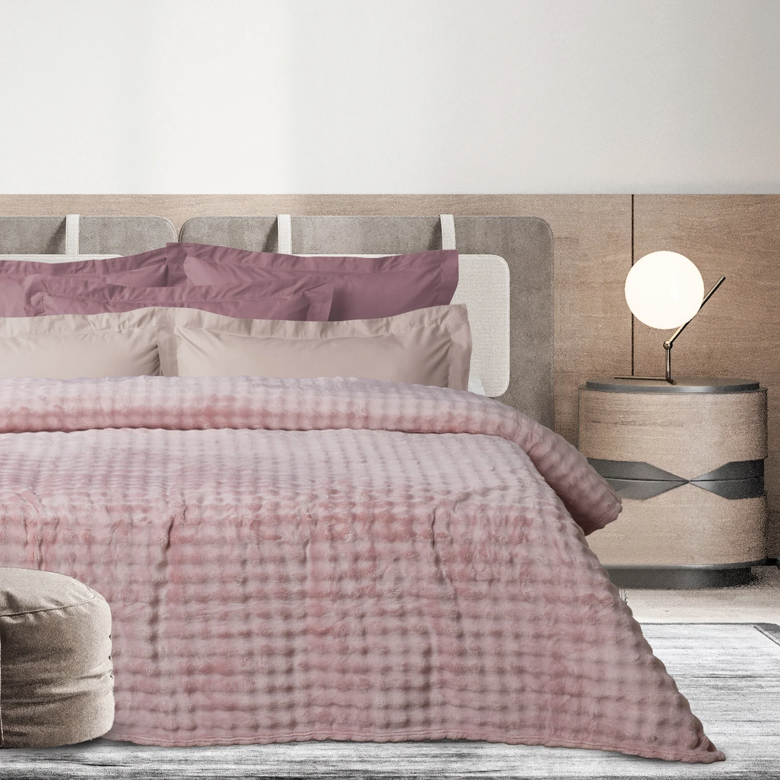 Φωτογραφία προϊόντος: Κουβέρτα 160x220 Μονή 350gsm Fleece Das Home 1372 Dusty Lilac 100% Πολυέστερ