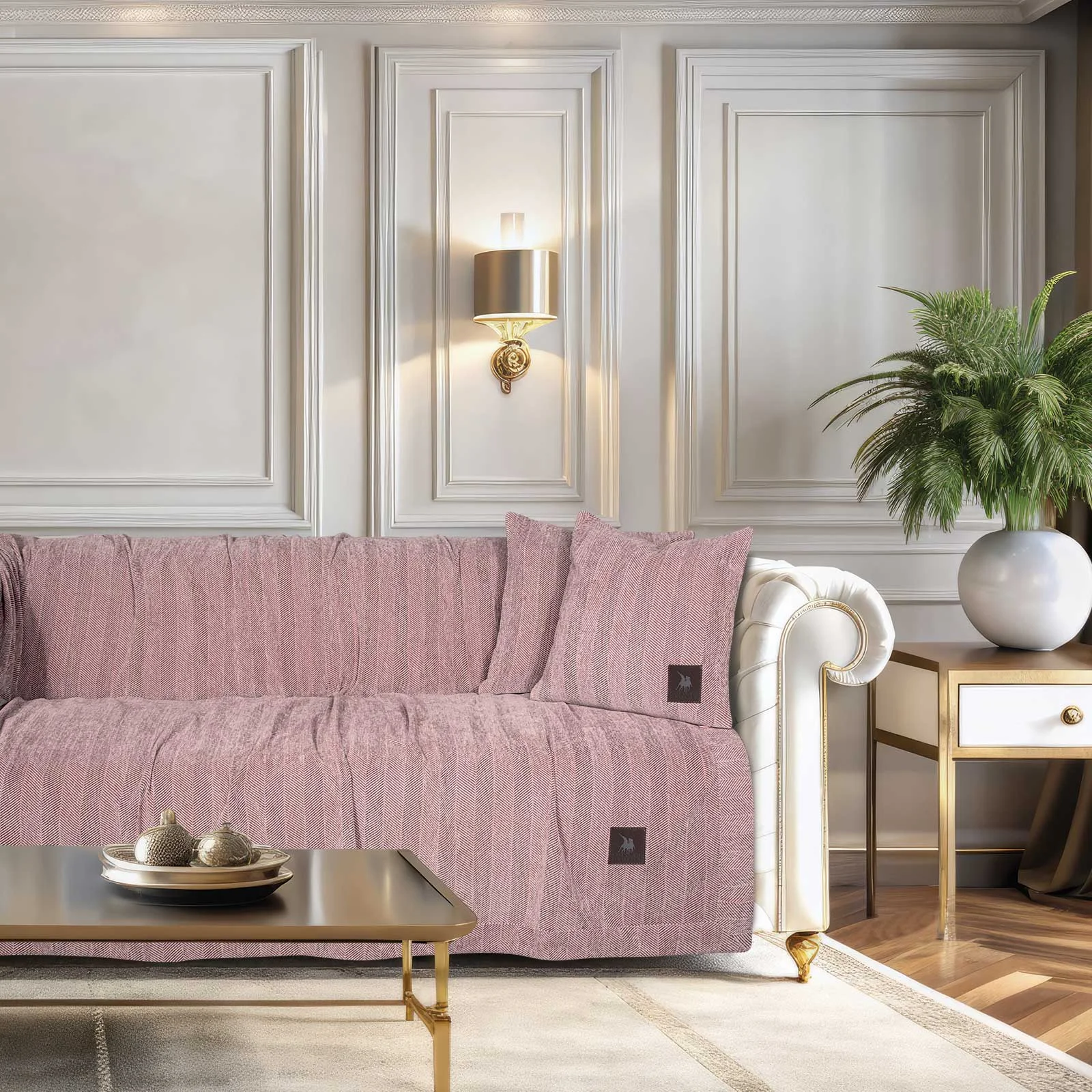 Φωτογραφία προϊόντος: Ριχτάρι Διθέσιο 180x250 Essential Greenwich Polo Club 3948 Pink 90% Σενίλ-10% Πολυέστερ