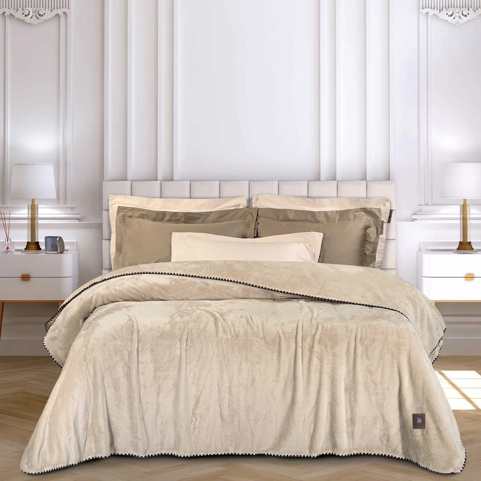 Φωτογραφία προϊόντος: Κουβέρτα 170x240 Μονή 320gsm Fleece Essential Greenwich Polo Club 4438 Beige 100% Πολυέστερ