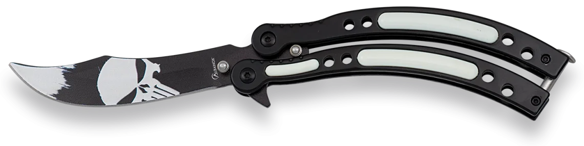 Φωτογραφία προϊόντος: ΣΟΥΓΙΑΣ ALBAINOX SKULLS balisong. Blade 10.20 cm, 02196