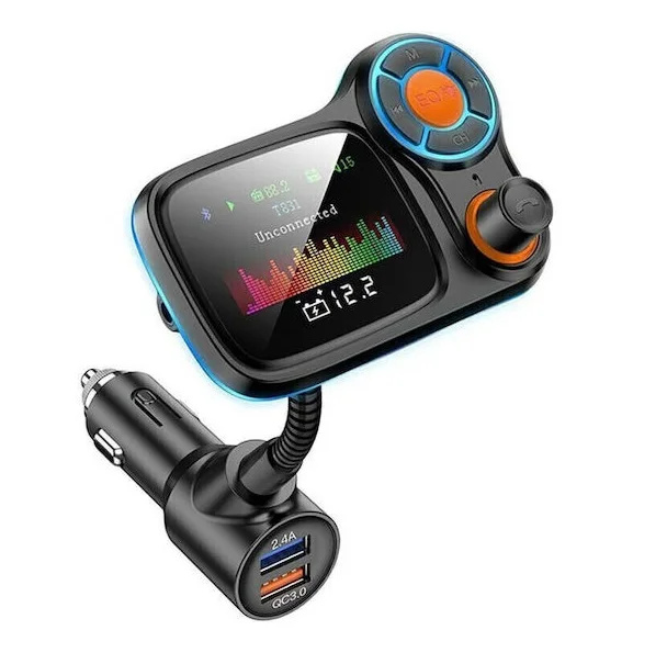 Φωτογραφία προϊόντος: OEM FM Transmitter Αυτοκινήτου T831 με Bluetooth / USB TS03663