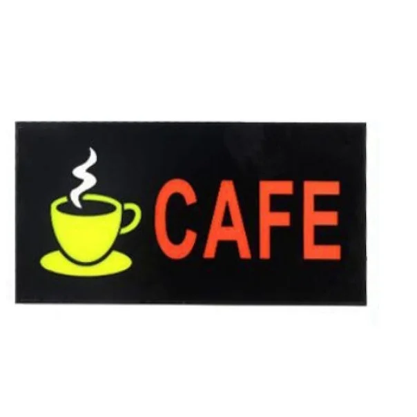 Φωτογραφία προϊόντος: OEM Πινακίδα Cafe Επιγραφή LED Μονής Όψης 43x23cm SDS-23769