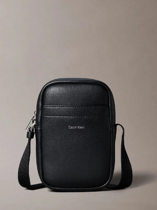 Φωτογραφία προϊόντος: Calvin Klein Raised Slim Reporter ανδρικό χιαστί τσαντάκι μαύρο LV04D3278G-UB1