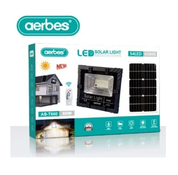 Φωτογραφία προϊόντος: OEM Ηλιακό φως LED 60W με τηλεχειριστήριο AB-T660 AERBES Aerbes