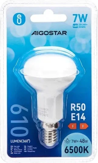 Φωτογραφία προϊόντος: OEM Aigostar 87672 Ντουί Λάμπα LED για Ντουί E14 και Σχήμα R50 Ψυχρό Λευκό 610lm - Aigostar